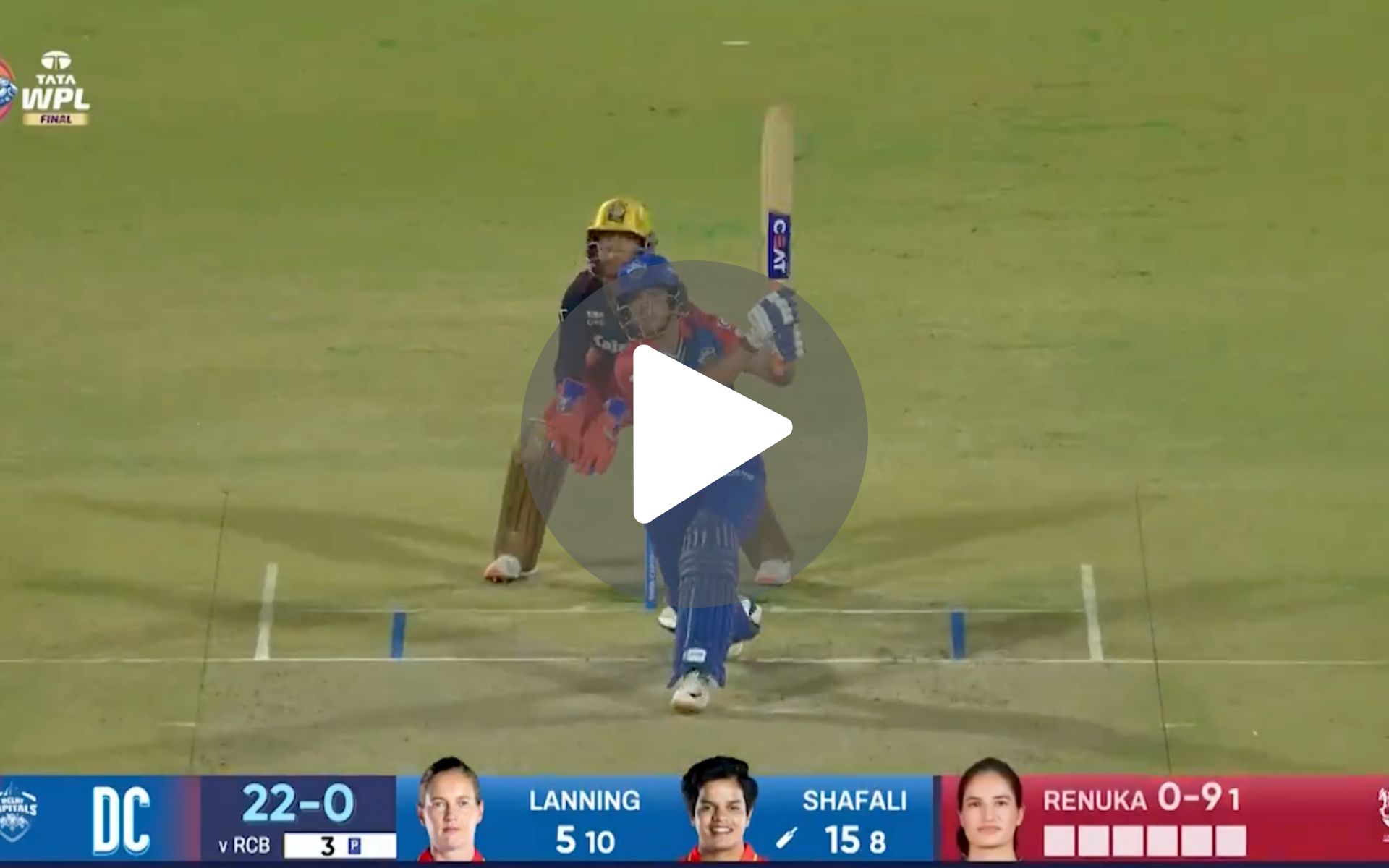 [Watch] Six From Shafali, Back-To-Back Off Lanning; Renuka Leaks 19 Runs In WPL Final